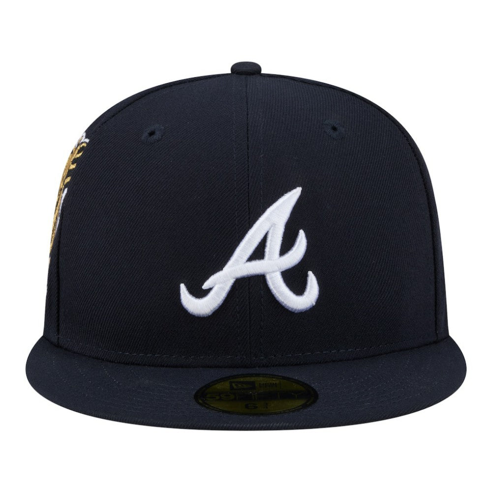 Atlanta Braves Hidden Hit 59FIFTY Fitted Hat Navy