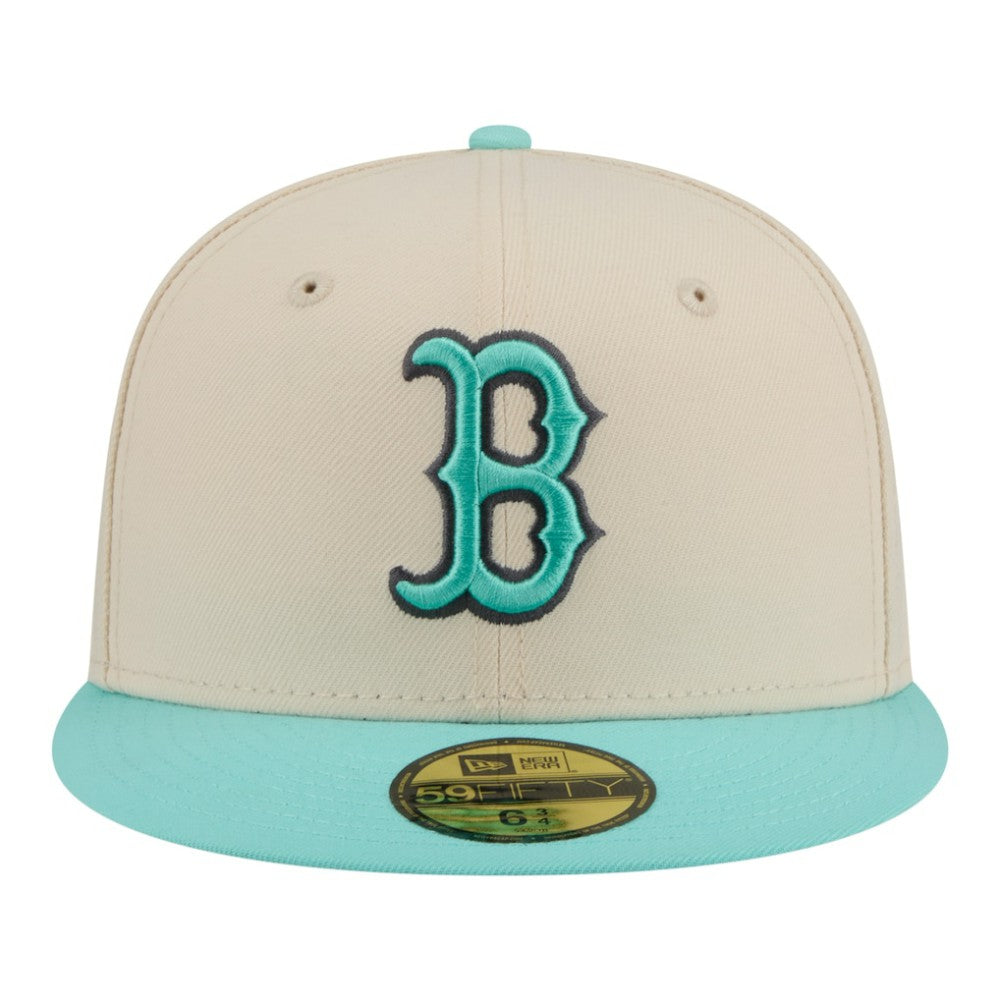 Boston Red Sox Two-Tone Color Pack 59FIFTY Fitted Hat Light Beige/Turquoise