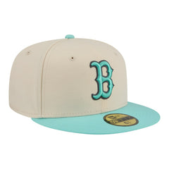 Boston Red Sox Two-Tone Color Pack 59FIFTY Fitted Hat Light Beige/Turquoise