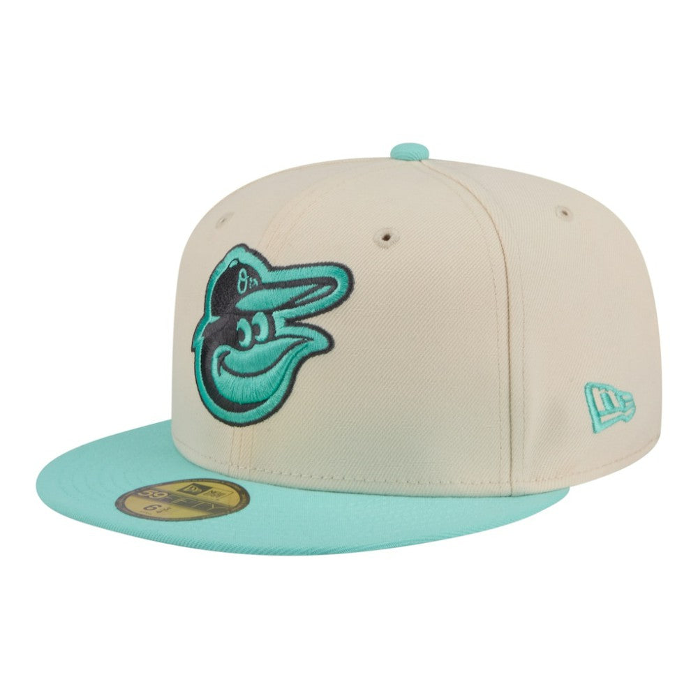 Baltimore Orioles Two-Tone Color Pack 59FIFTY Fitted Hat Light Beige/Turquoise