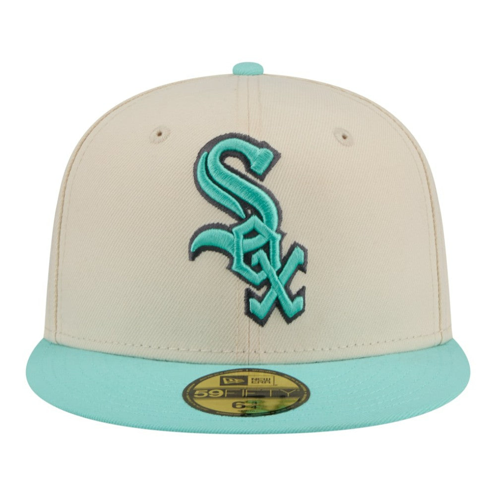 Chicago White Sox Two-Tone Color Pack 59FIFTY Fitted Hat Light Beige/Turquoise