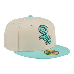 Chicago White Sox Two-Tone Color Pack 59FIFTY Fitted Hat Light Beige/Turquoise