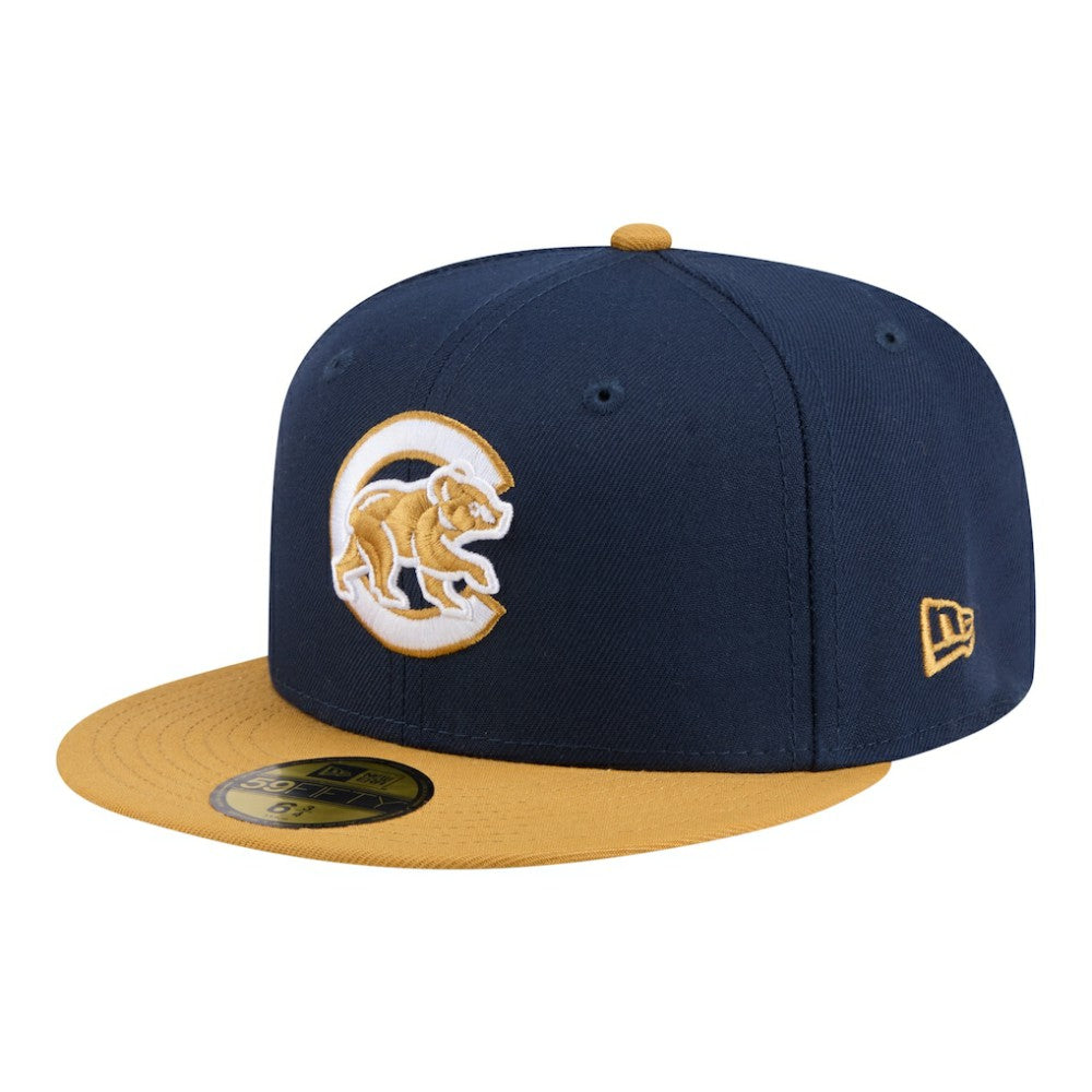 Chicago Cubs Two-Tone Color Pack 59FIFTY Fitted Hat Navy/Khaki