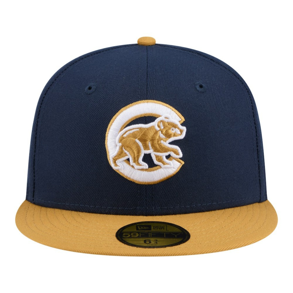 Chicago Cubs Two-Tone Color Pack 59FIFTY Fitted Hat Navy/Khaki
