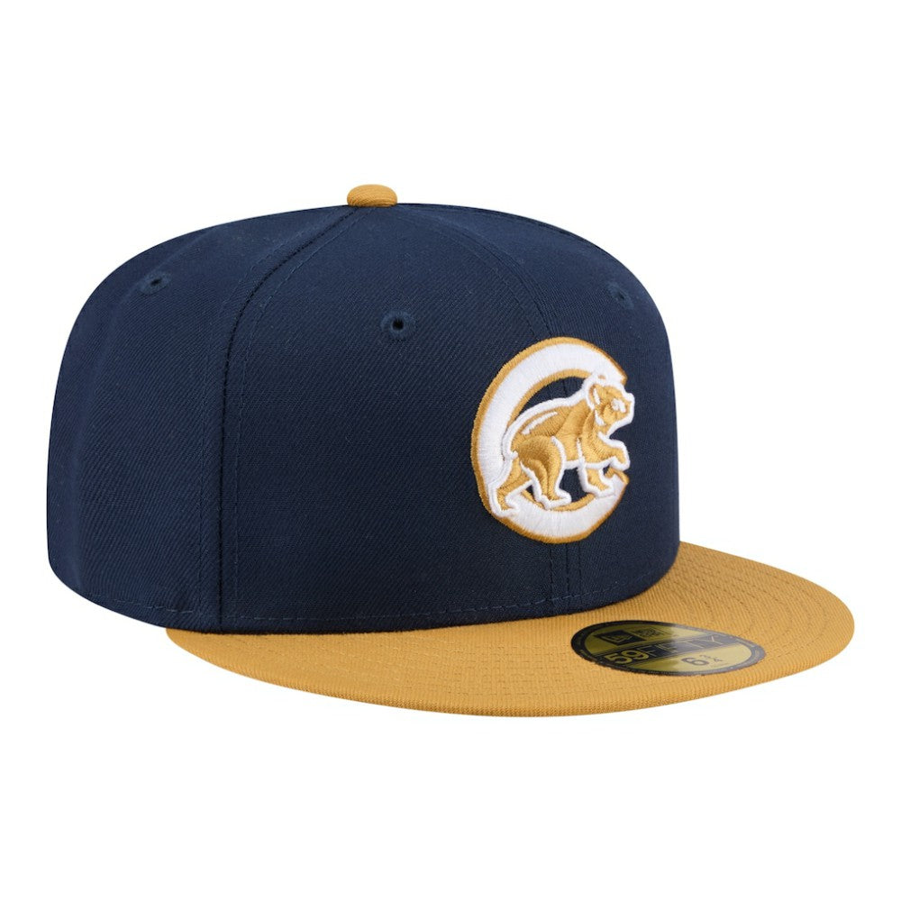 Chicago Cubs Two-Tone Color Pack 59FIFTY Fitted Hat Navy/Khaki