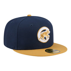Chicago Cubs Two-Tone Color Pack 59FIFTY Fitted Hat Navy/Khaki