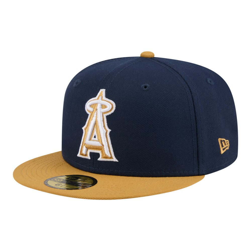 Los Angeles Angels Two-Tone Color Pack 59FIFTY Fitted Hat Navy/Khaki