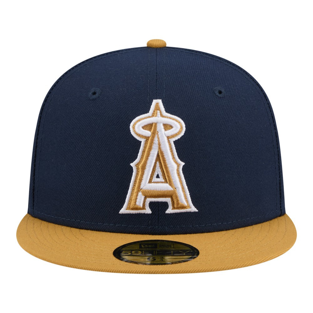 Los Angeles Angels Two-Tone Color Pack 59FIFTY Fitted Hat Navy/Khaki