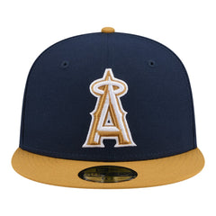 Los Angeles Angels Two-Tone Color Pack 59FIFTY Fitted Hat Navy/Khaki