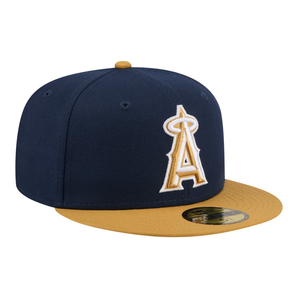 Los Angeles Angels Two-Tone Color Pack 59FIFTY Fitted Hat Navy/Khaki