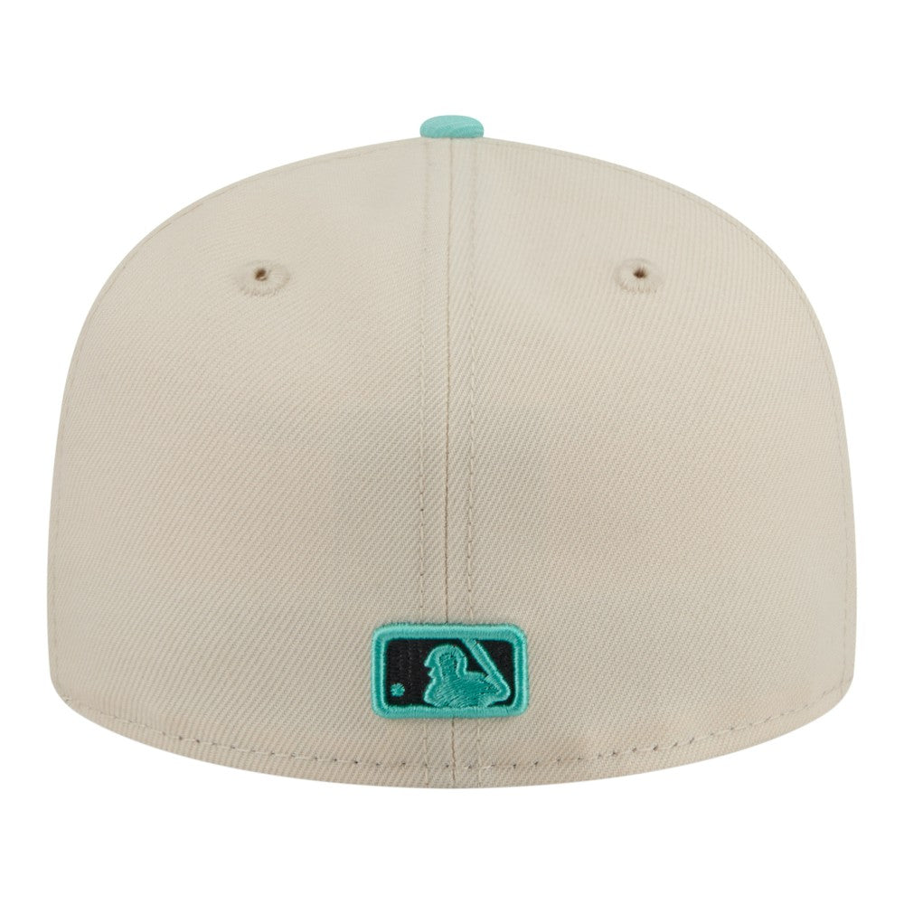 Los Angeles Dodgers Two-Tone Color Pack 59FIFTY Fitted Hat Light Beige/Turquoise