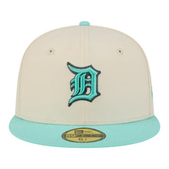 Detroit Tigers Two-Tone Color Pack 59FIFTY Fitted Hat Light Beige/Turquoise