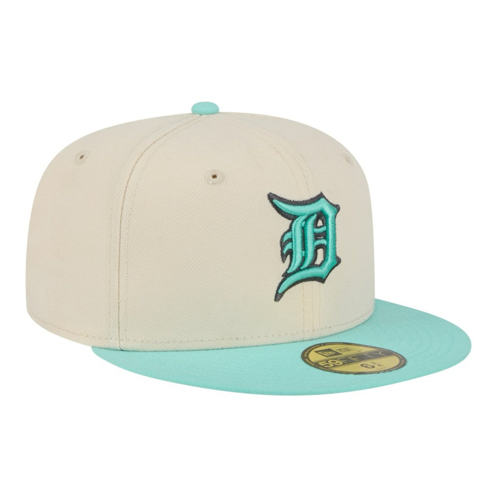 Detroit Tigers Two-Tone Color Pack 59FIFTY Fitted Hat Light Beige/Turquoise