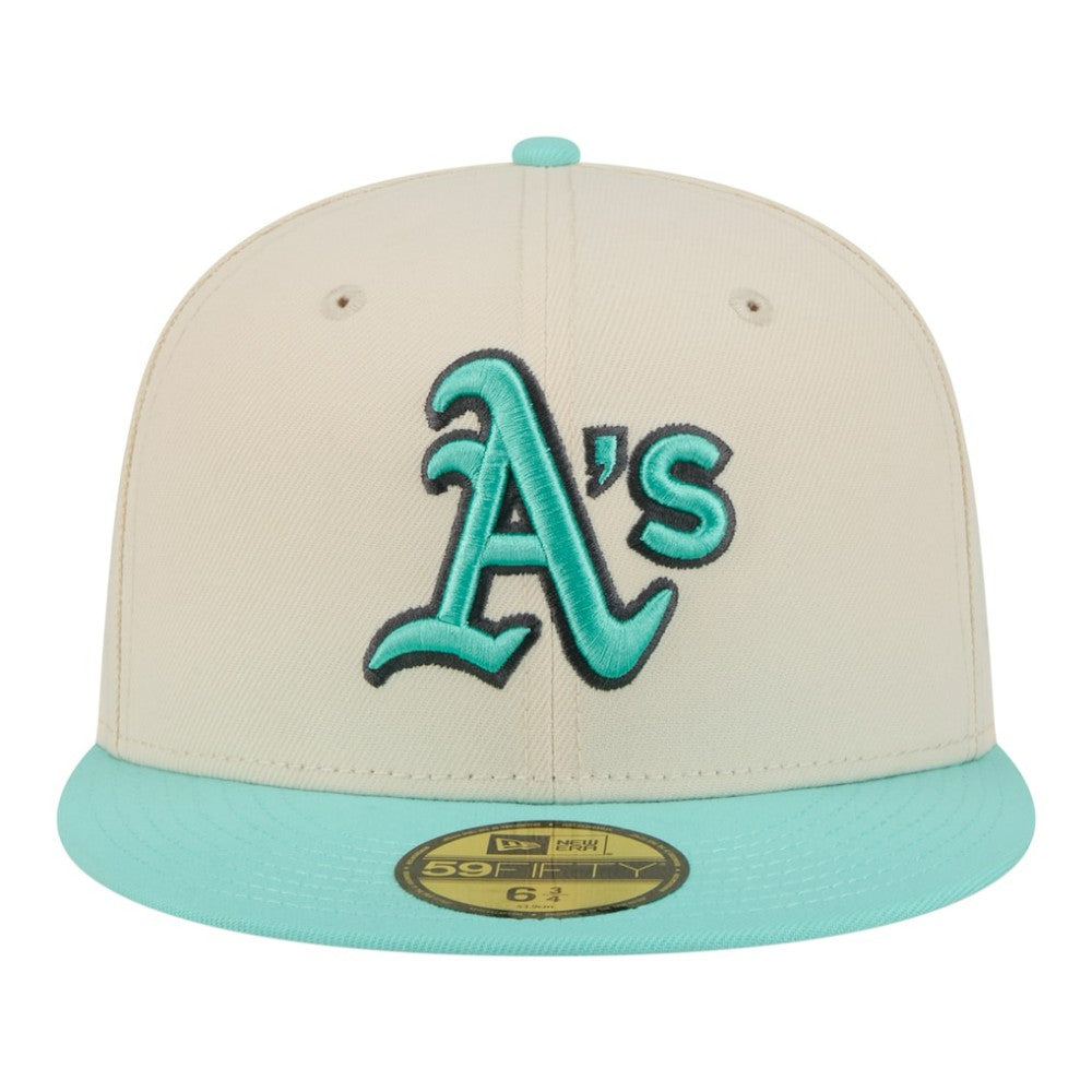 Athletics Two-Tone Color Pack 59FIFTY Fitted Hat Light Beige/Turquoise