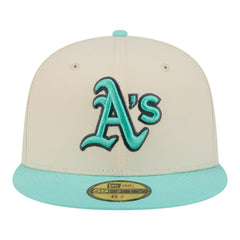Athletics Two-Tone Color Pack 59FIFTY Fitted Hat Light Beige/Turquoise