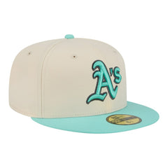 Athletics Two-Tone Color Pack 59FIFTY Fitted Hat Light Beige/Turquoise
