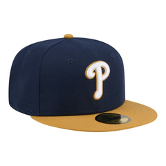 Philadelphia Phillies Two-Tone Color Pack 59FIFTY Fitted Hat Navy/Khaki