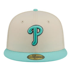 Philadelphia Phillies Two-Tone Color Pack 59FIFTY Fitted Hat Light Beige/Turquoise