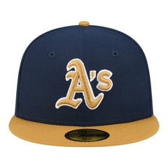Athletics Two-Tone Color Pack 59FIFTY Fitted Hat Navy/Khaki