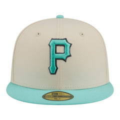 Pittsburgh Pirates Two-Tone Color Pack 59FIFTY Fitted Hat Light Beige/Turquoise