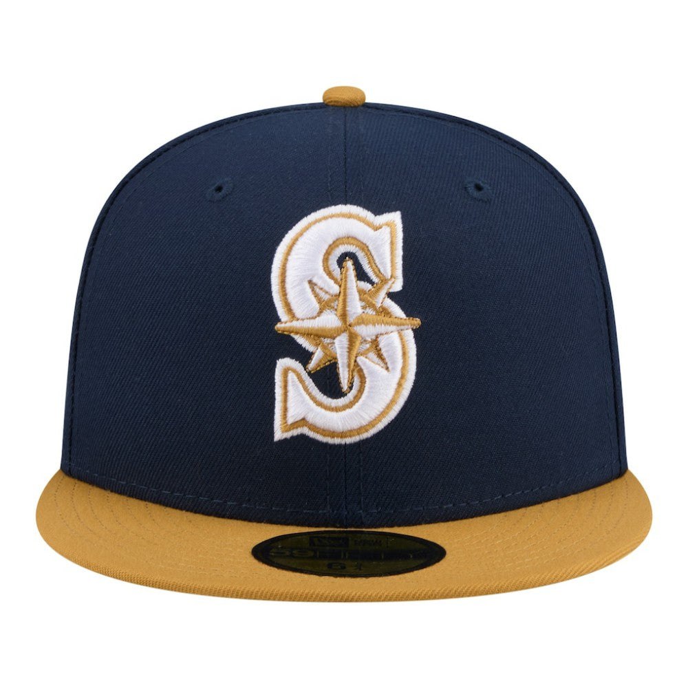 Seattle Mariners Two-Tone Color Pack 59FIFTY Fitted Hat Navy/Khaki