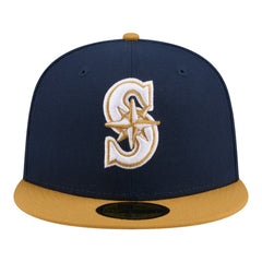 Seattle Mariners Two-Tone Color Pack 59FIFTY Fitted Hat Navy/Khaki