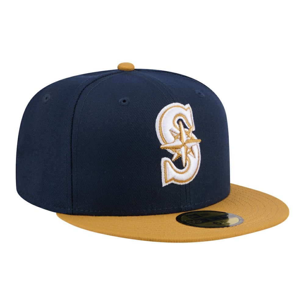 Seattle Mariners Two-Tone Color Pack 59FIFTY Fitted Hat Navy/Khaki