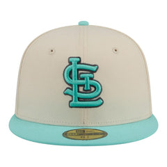 St. Louis Cardinals Two-Tone Color Pack 59FIFTY Fitted Hat Light Beige/Turquoise