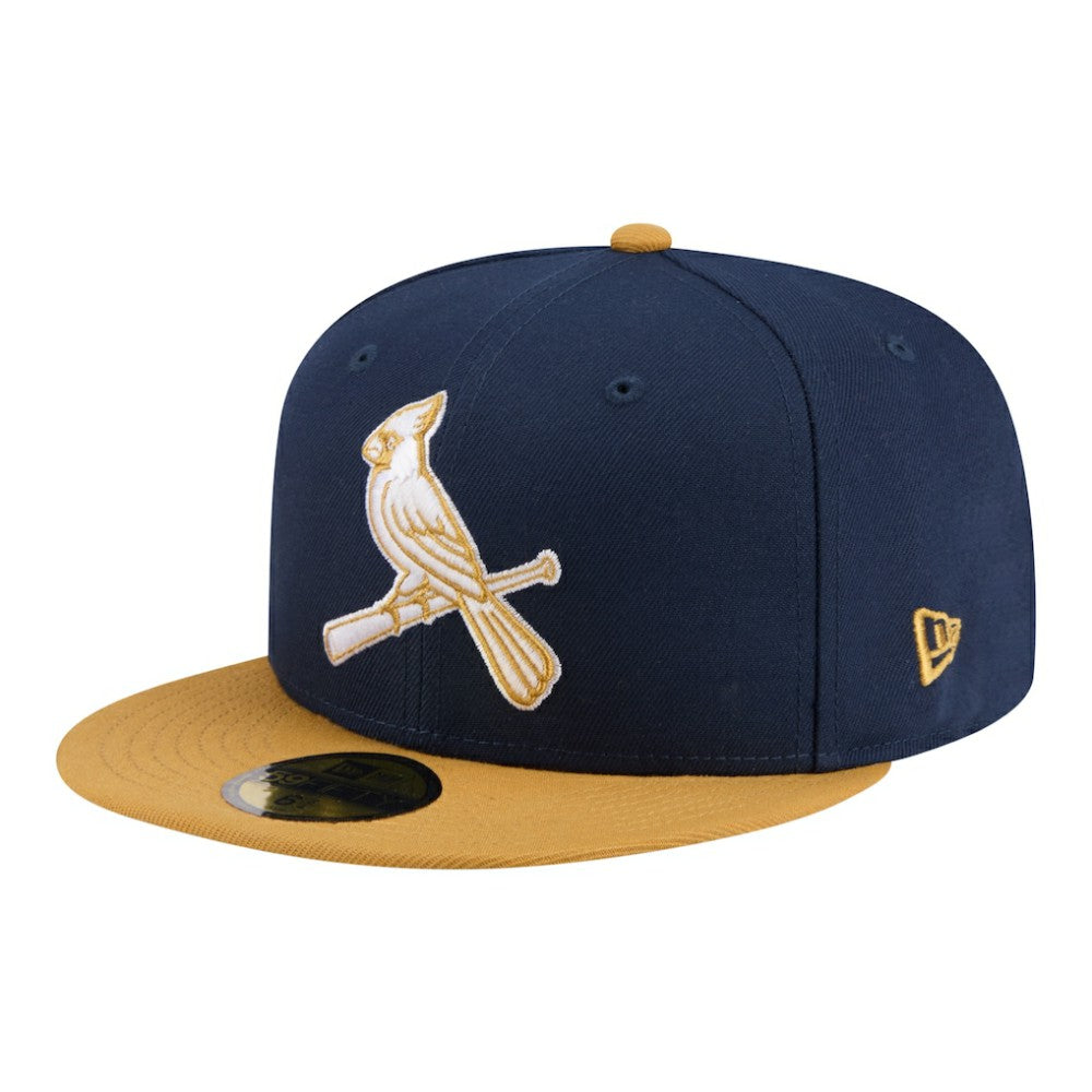 St. Louis Cardinals Two-Tone Color Pack 59FIFTY Fitted Hat Navy/Khaki