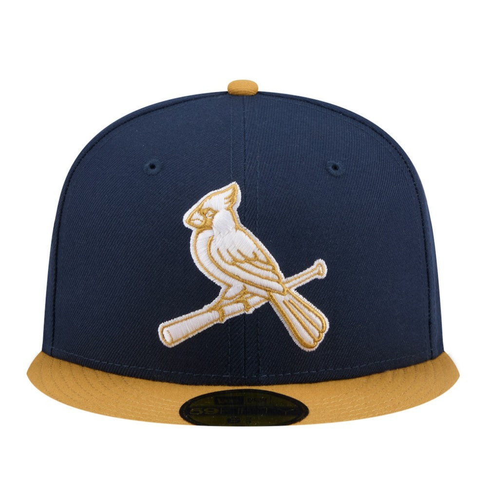 St. Louis Cardinals Two-Tone Color Pack 59FIFTY Fitted Hat Navy/Khaki