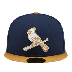 St. Louis Cardinals Two-Tone Color Pack 59FIFTY Fitted Hat Navy/Khaki