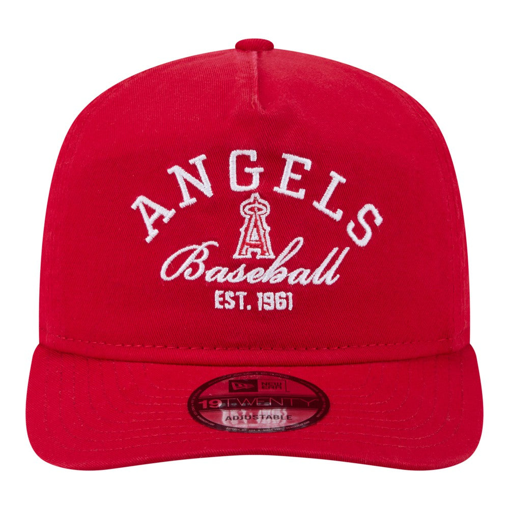 Los Angeles Angels Stacked 19TWENTY Adjustable Hat Red