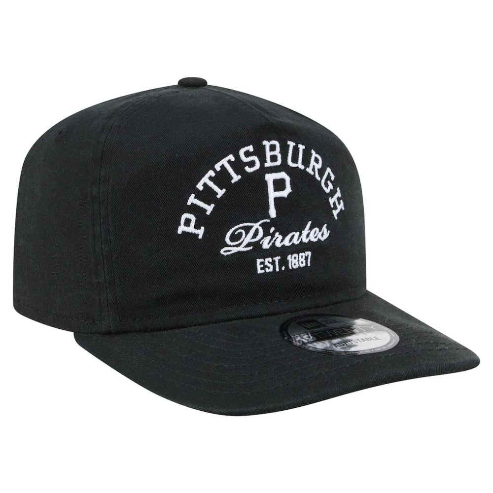 Pittsburgh Pirates Stacked 19TWENTY Adjustable Hat Black