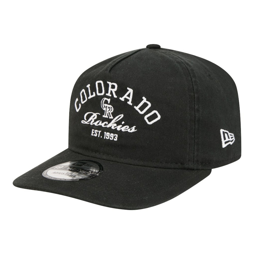 Colorado Rockies Stacked 19TWENTY Adjustable Hat Black