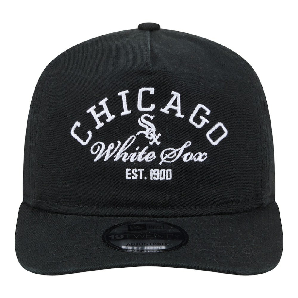 Chicago White Sox Stacked 19TWENTY Adjustable Hat Black