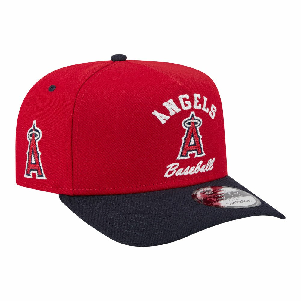 Los Angeles Angels Arched A-Frame 9FIFTY Adjustable Hat Red/Navy