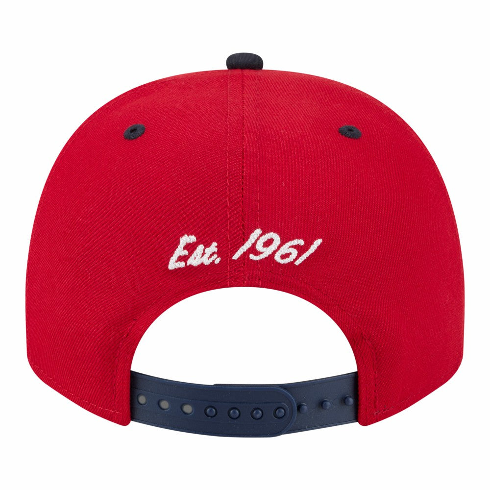 Los Angeles Angels Arched A-Frame 9FIFTY Adjustable Hat Red/Navy