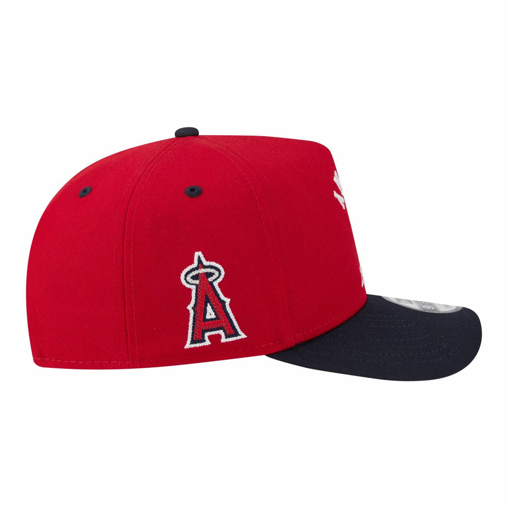 Los Angeles Angels Arched A-Frame 9FIFTY Adjustable Hat Red/Navy