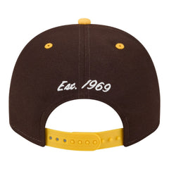 San Diego Padres Arched A-Frame 9FIFTY Adjustable Hat Brown/Gold