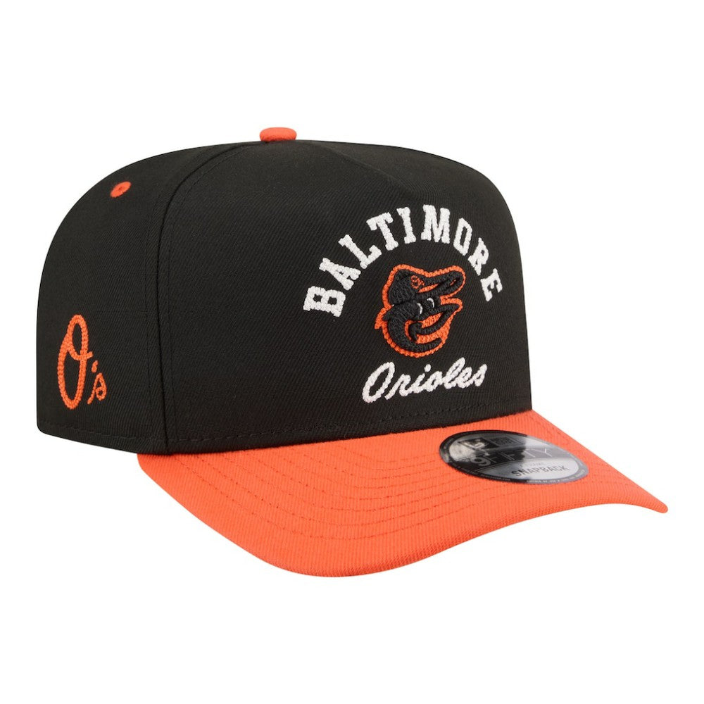 Baltimore Orioles Arched A-Frame 9FIFTY Adjustable Hat Black/Orange