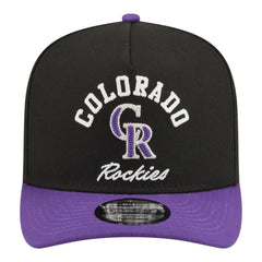 Colorado Rockies Arched A-Frame 9FIFTY Adjustable Hat Black/Purple