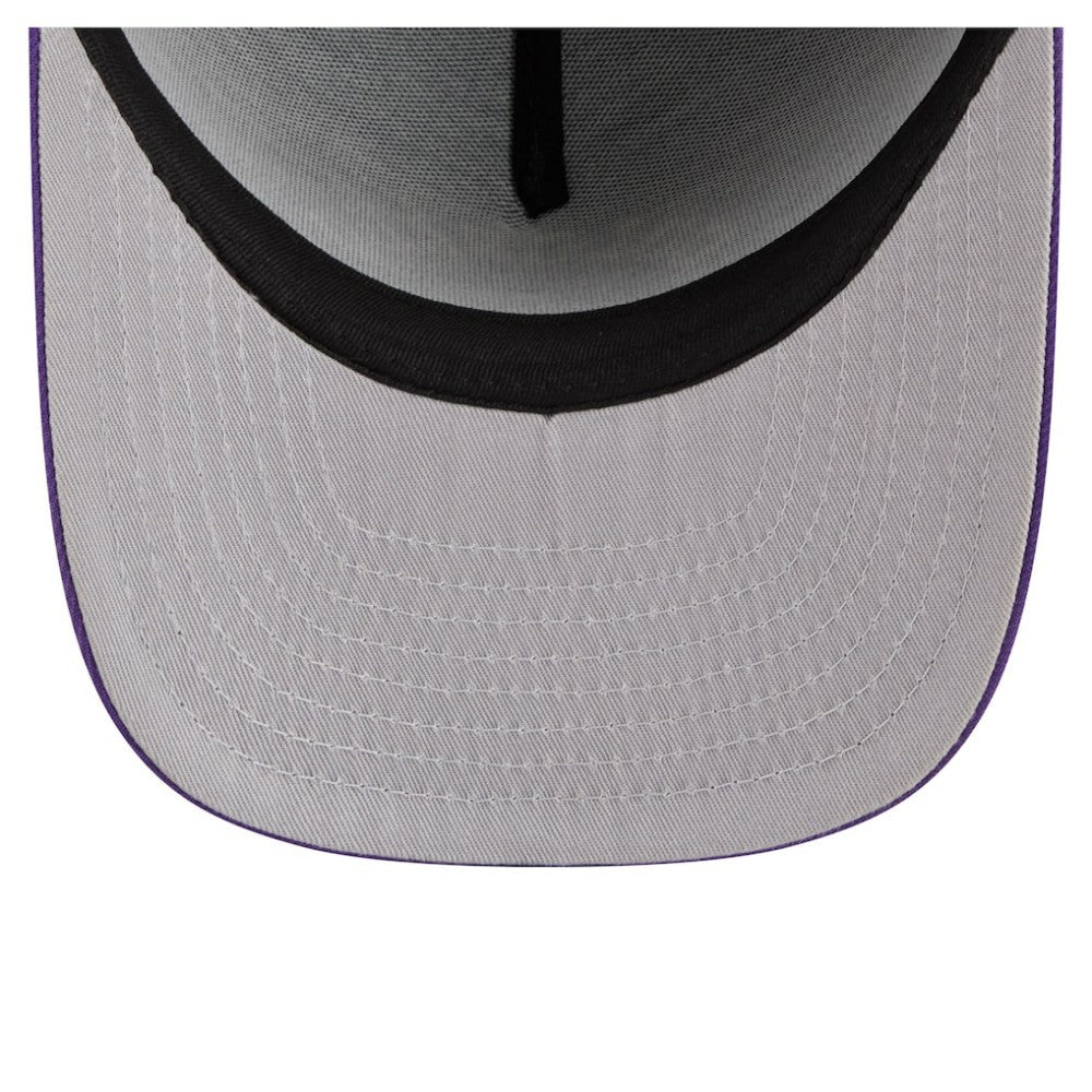 Colorado Rockies Arched A-Frame 9FIFTY Adjustable Hat Black/Purple