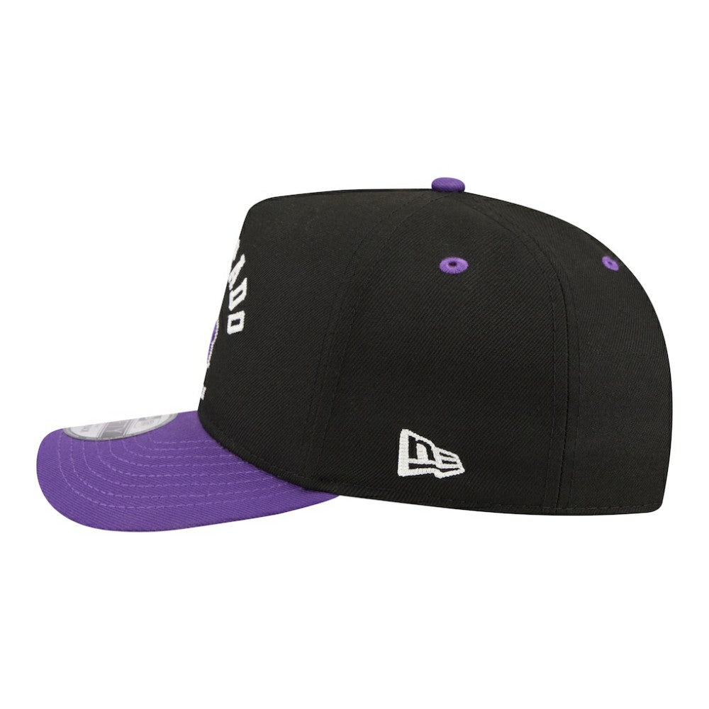 Colorado Rockies Arched A-Frame 9FIFTY Adjustable Hat Black/Purple