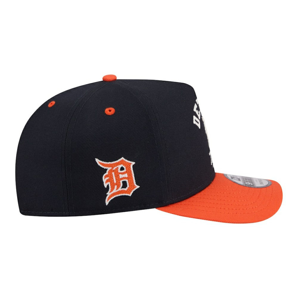 Detroit Tigers Arched A-Frame 9FIFTY Adjustable Hat Navy/Orange