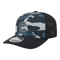 Chicago Cubs Tonal Camo 9SEVENTY Stretch-Snap Hat Black