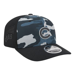 Chicago Cubs Tonal Camo 9SEVENTY Stretch-Snap Hat Black