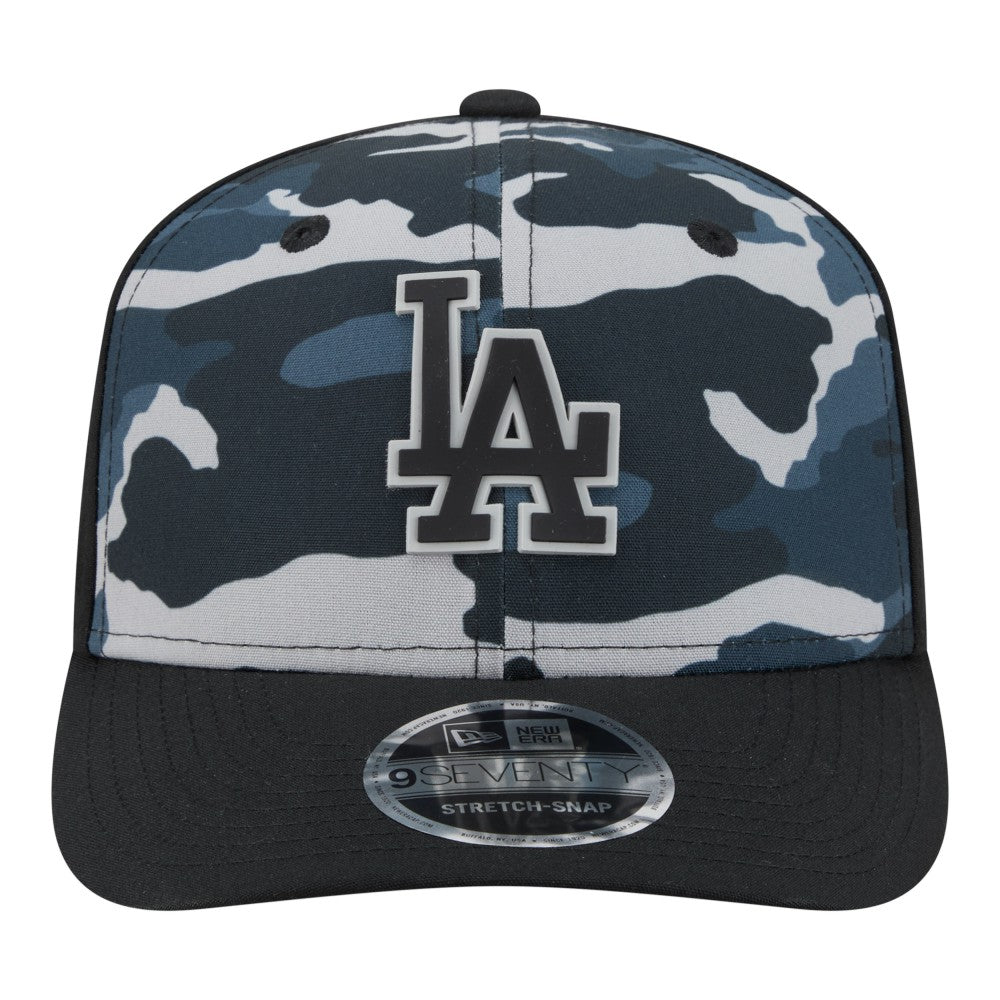 Los Angeles Dodgers Tonal Camo 9SEVENTY Stretch-Snap Hat Black