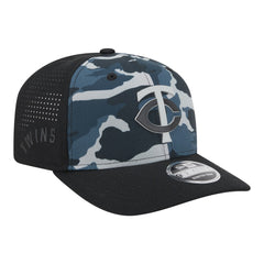 Minnesota Twins Tonal Camo 9SEVENTY Stretch-Snap Hat Black