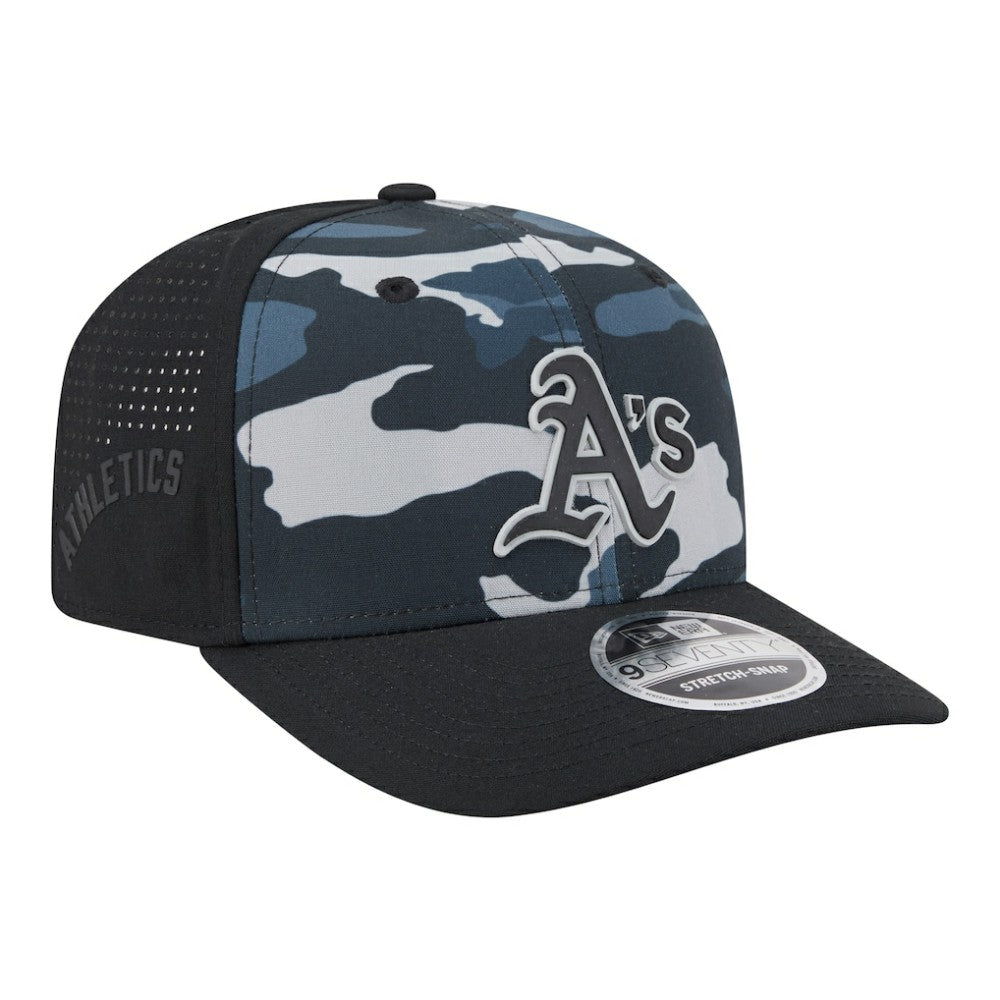 Athletics Tonal Camo 9SEVENTY Stretch-Snap Hat Black