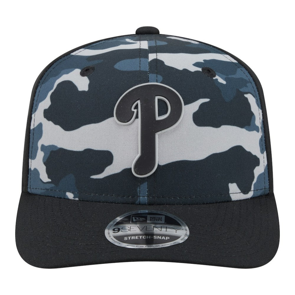Philadelphia Phillies Tonal Camo 9SEVENTY Stretch-Snap Hat Black